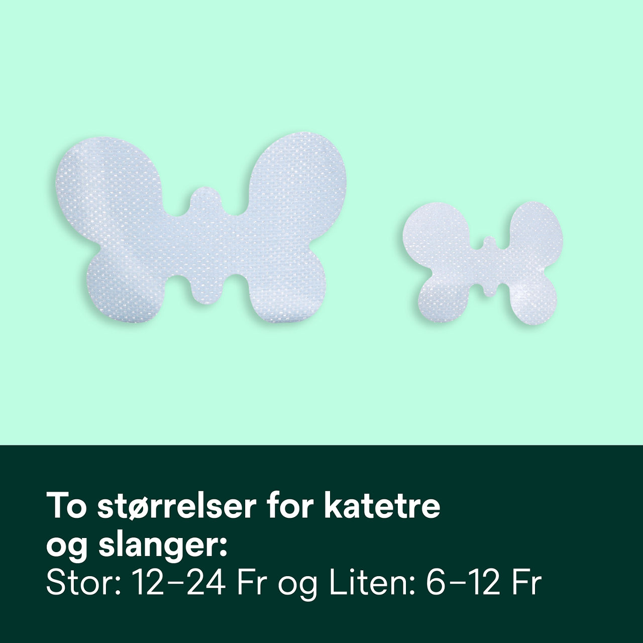 (2) Rørfikseringsenhet: To størrelser for medisinske rør og katetre