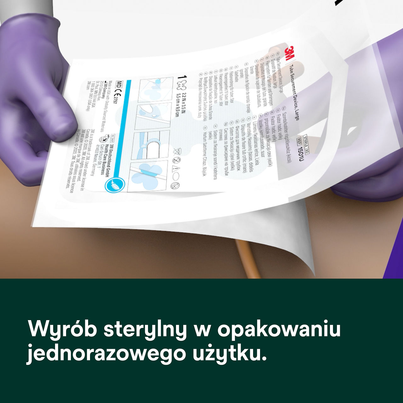 (7) Urządzenie do mocowania rurki: Sterylne urządzenie w jednorazowym opakowaniu