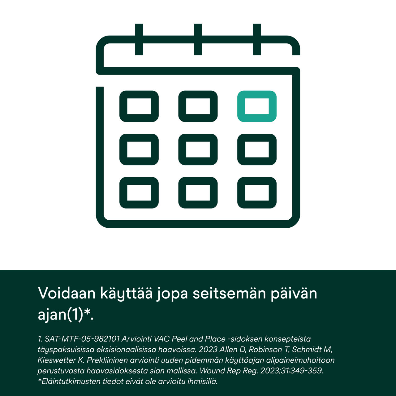 3:  V.A.C. Peel and Place - Patentoitu integroitu side.