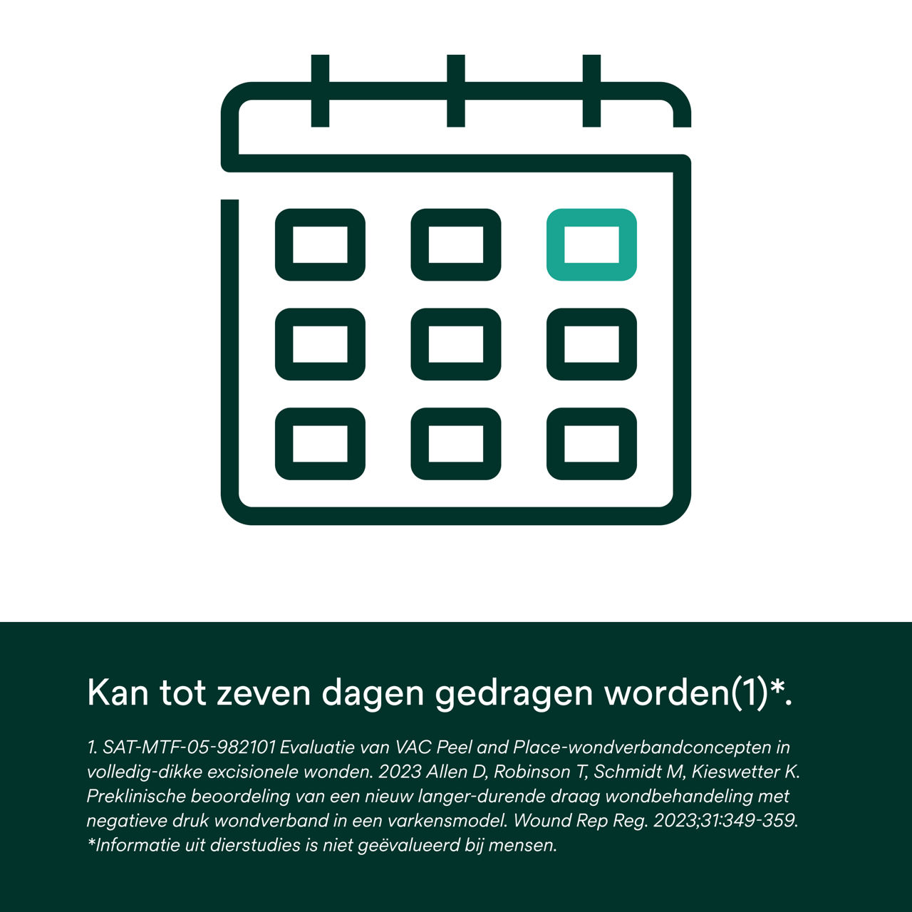 3:  V.A.C. Peel and Place - Gepatenteerd geïntegreerd verband.