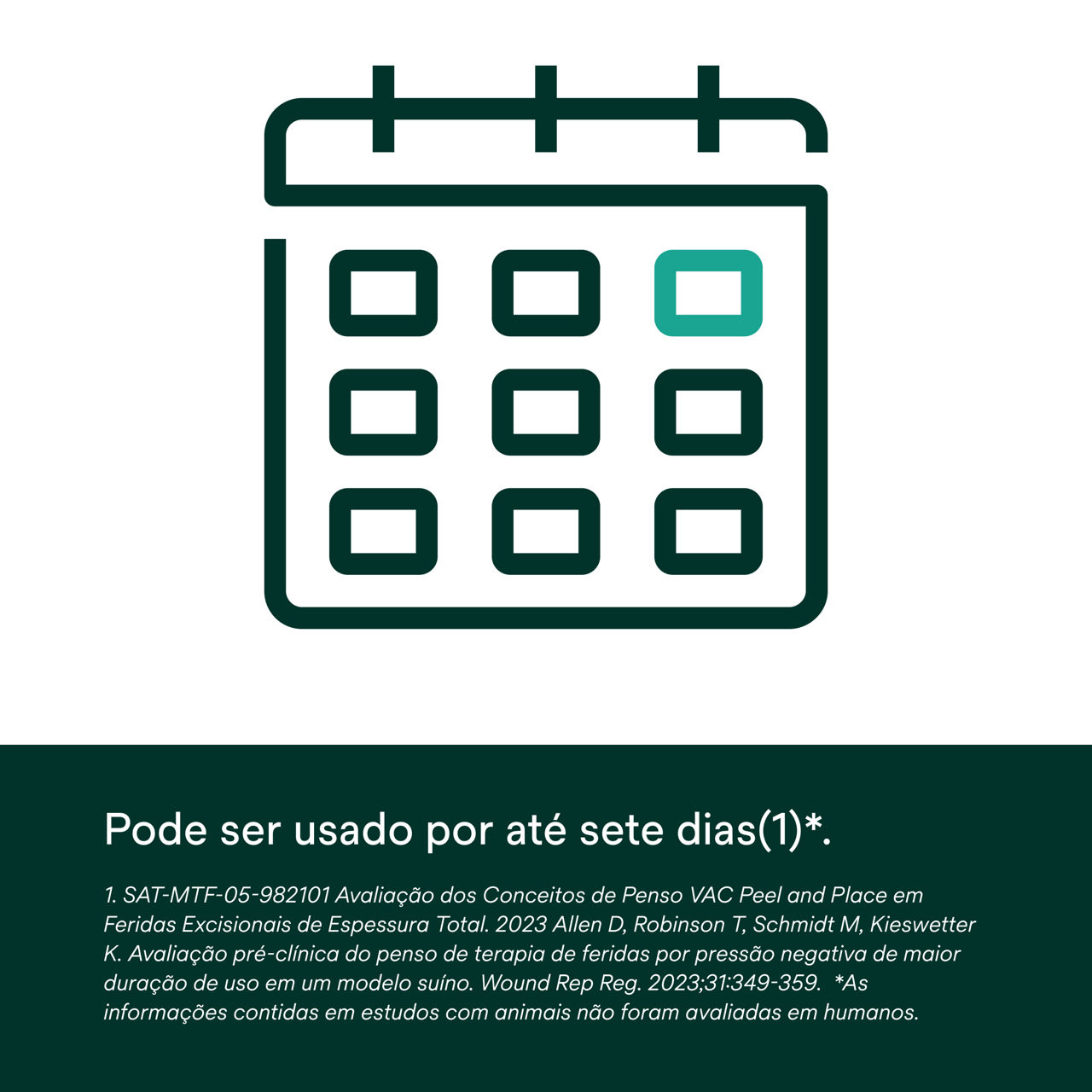 3:  V.A.C. Peel and Place - Curativo integrado patenteado.