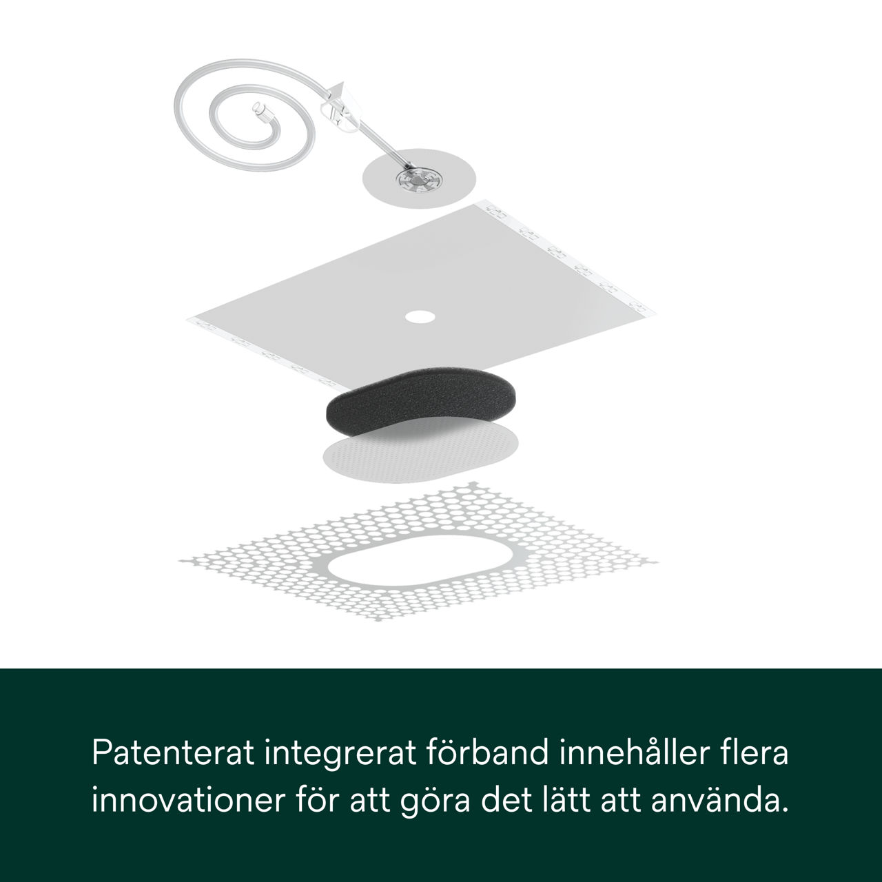 3:  V.A.C. Peel and Place – Patenterat integrerat förband.