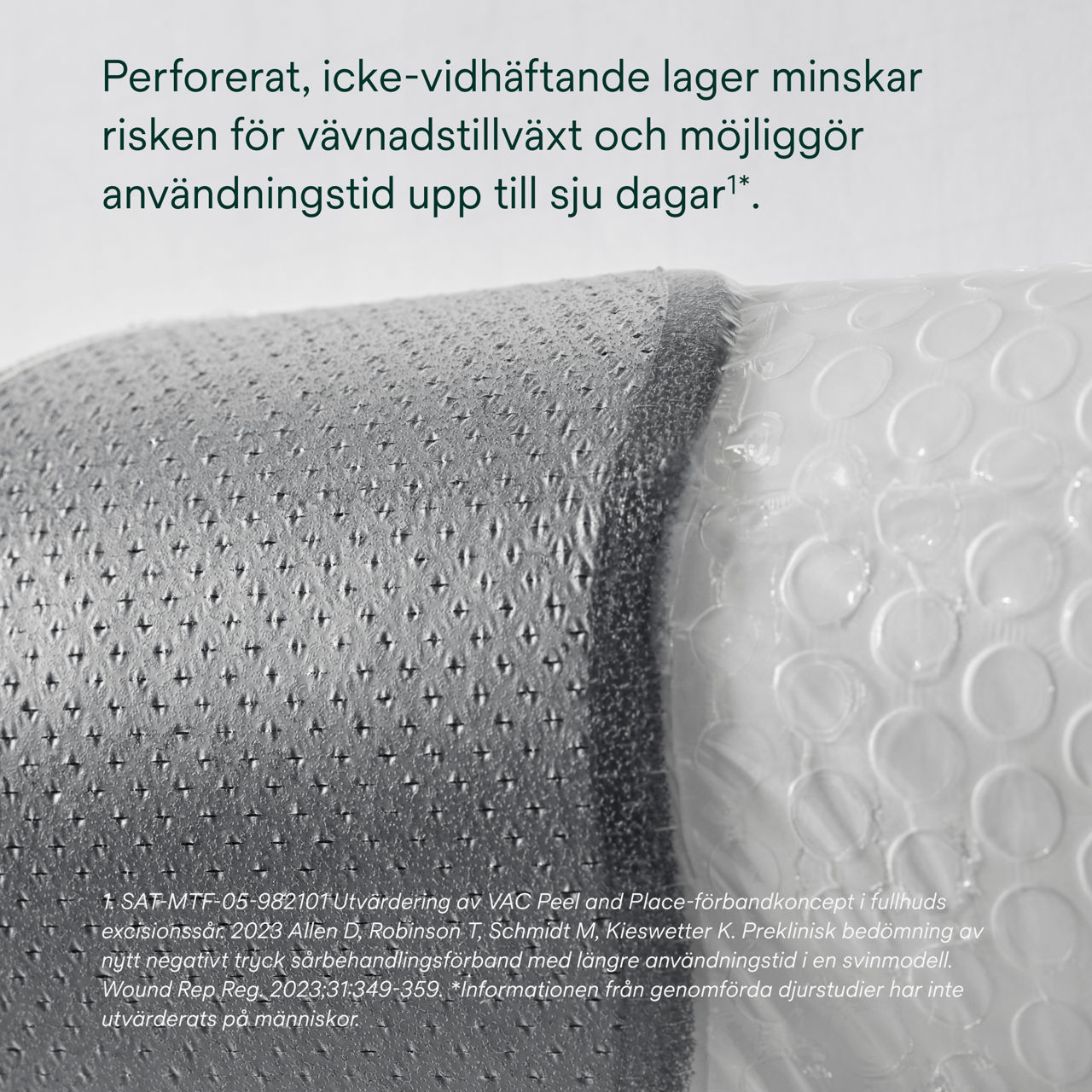 7: V.A.C. Peel and Place – Perforerat, icke-vidhäftande lager