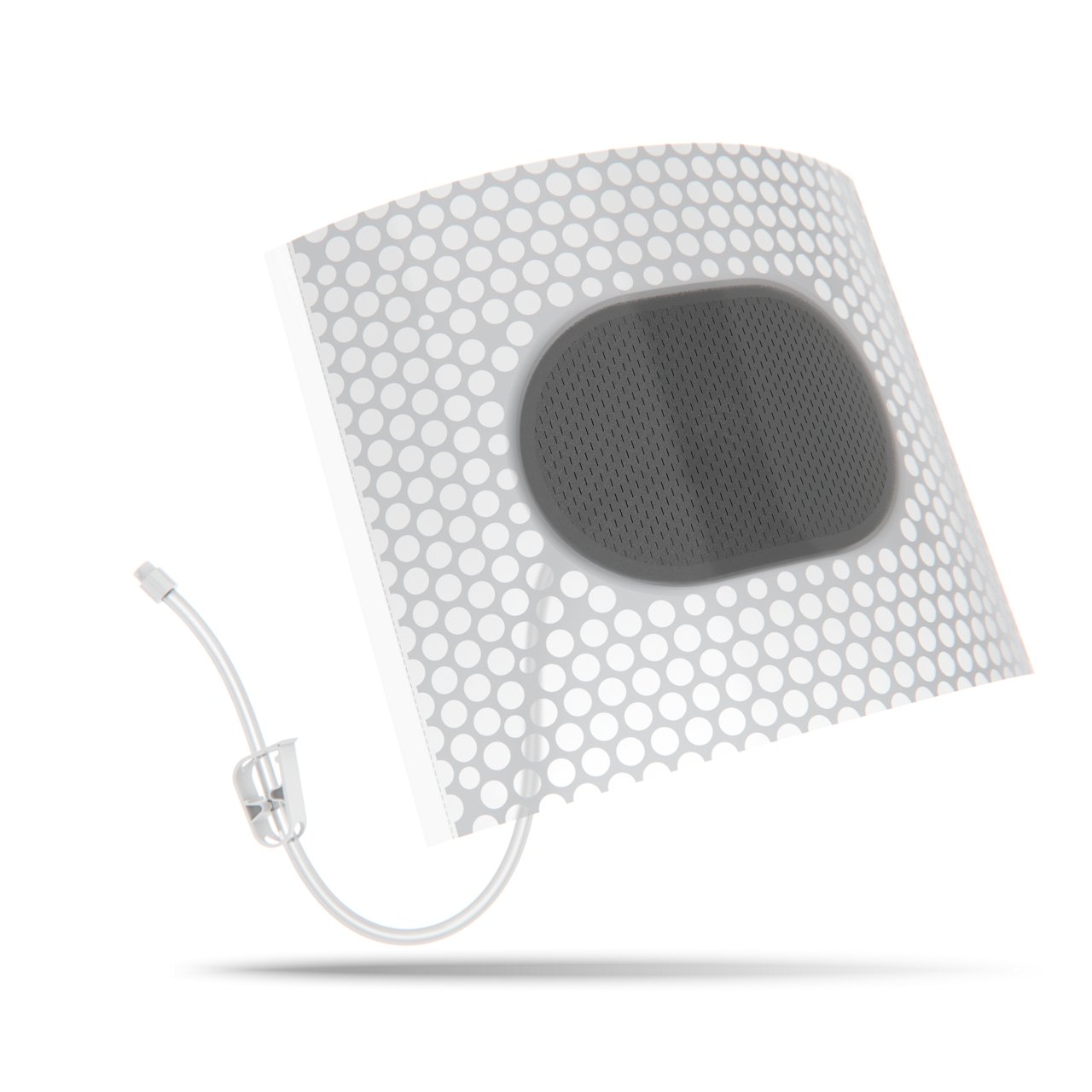 Bottom view, 3D Product Rendering of 3M V.A.C. Peel and Place Dressing on white background.