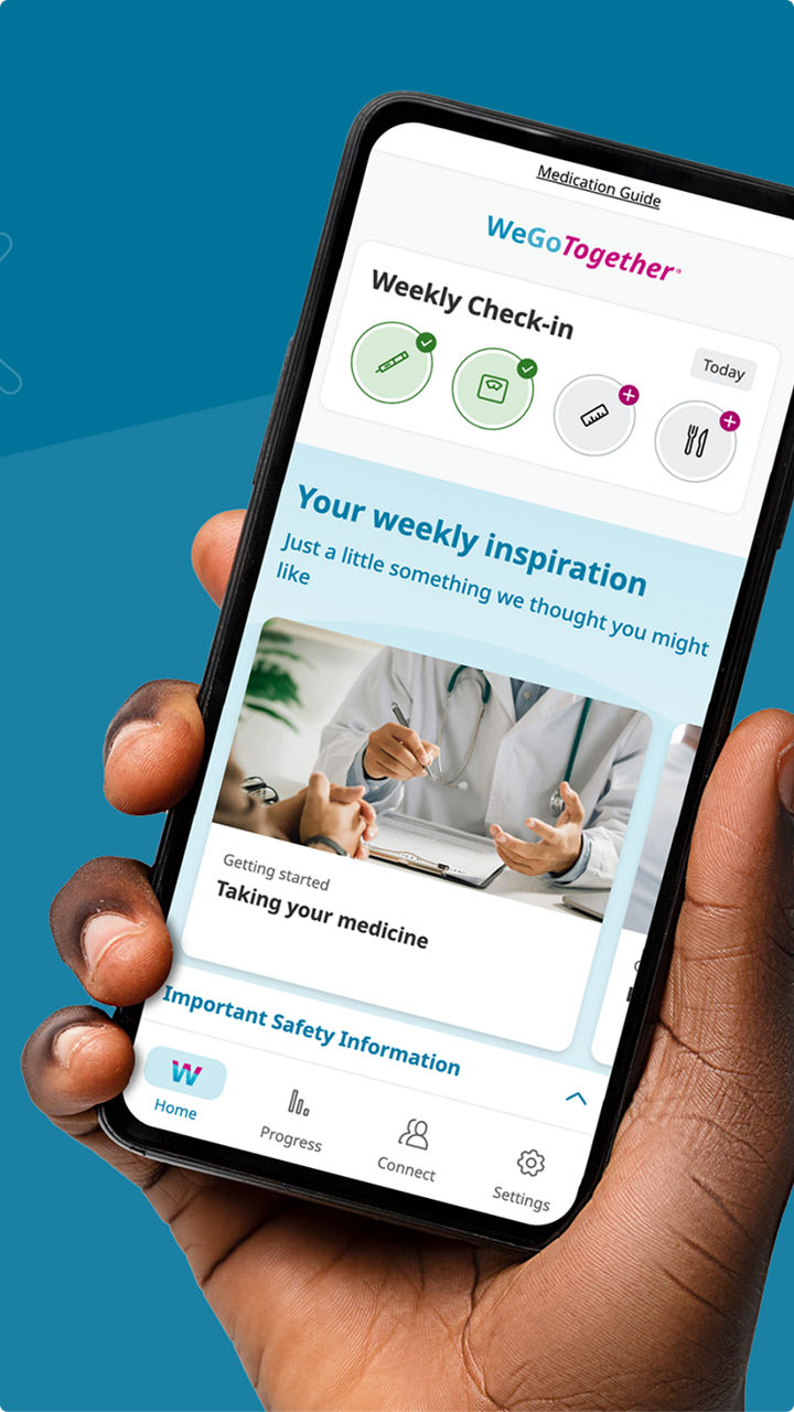 WeGoTogether® mobile application landing page on phone screen