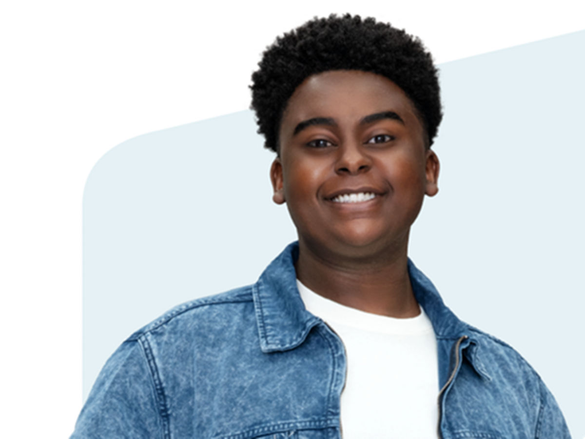 Teenager smiling at the camera