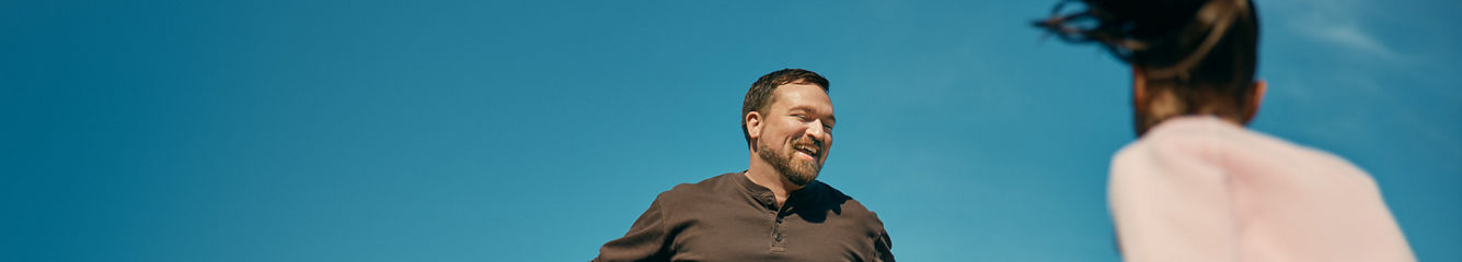 Smiling man outdoors