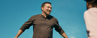 Smiling man outdoors