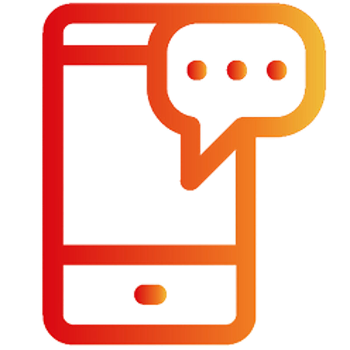 Mobile Phone with Chat bubble icon image