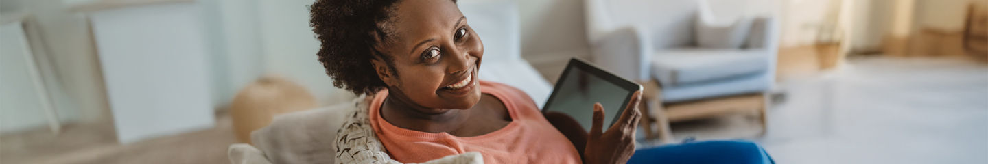 Woman engaging with content on her phone