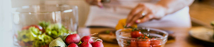 Table full of fruits and vegetables