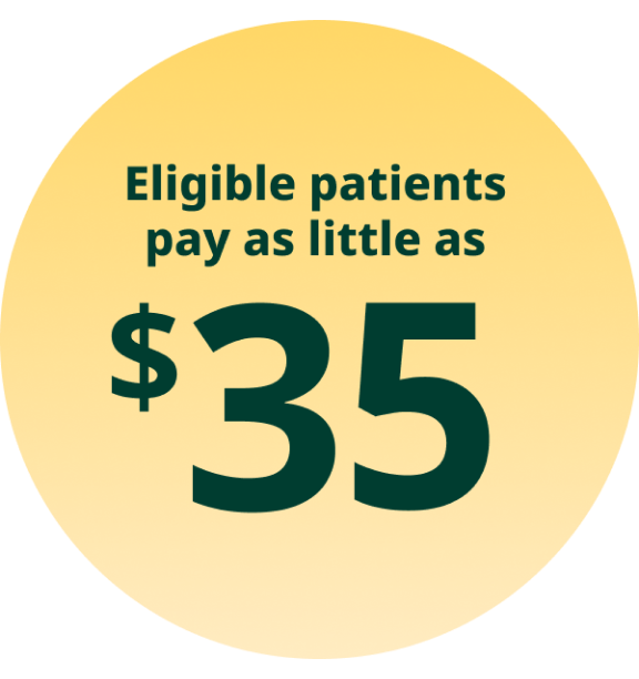 Eligible patients pay as little as $35