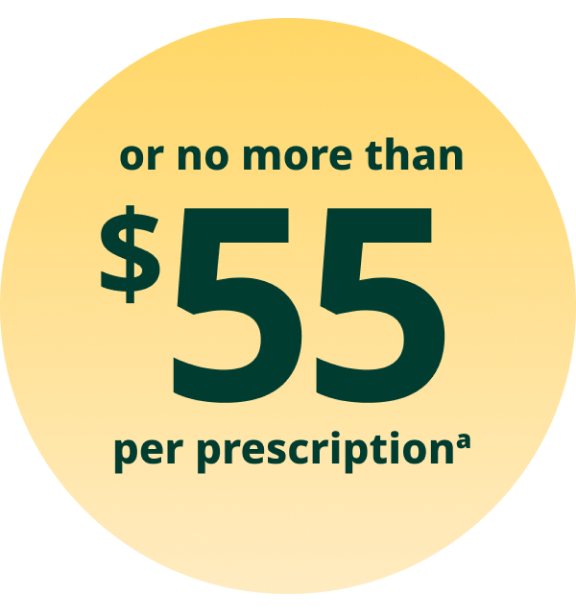 or no more than $55 per prescription