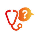 Stethoscope and question mark icon