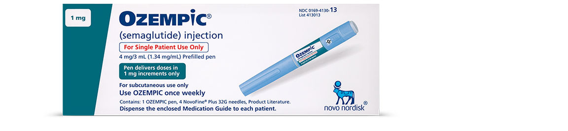 Authentic 1 mg dose Ozempic® carton