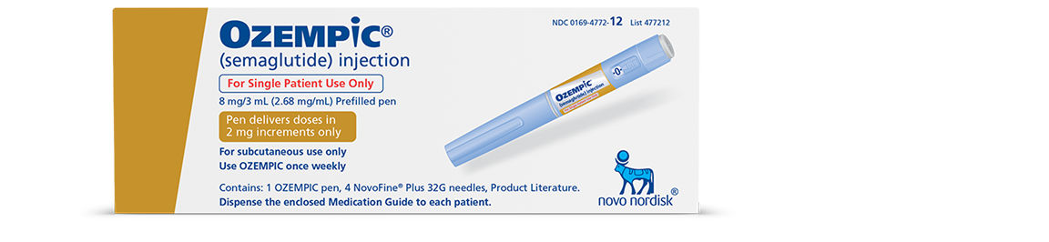 Authentic 2 mg dose Ozempic® carton