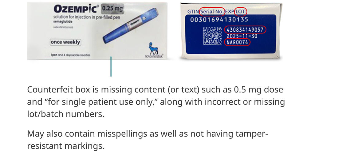 Counterfeit carton