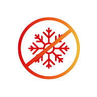 Crossed out snowflake icon