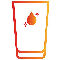 Cup with a droplet of water icon