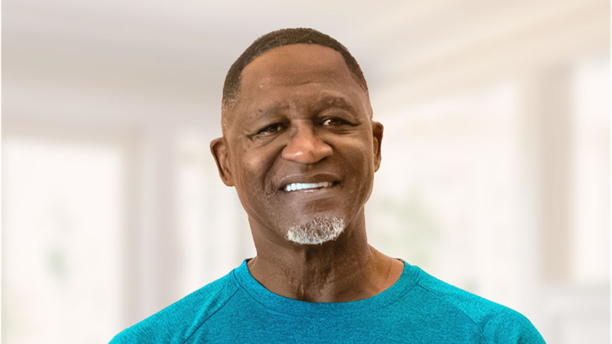 Dominique smiling