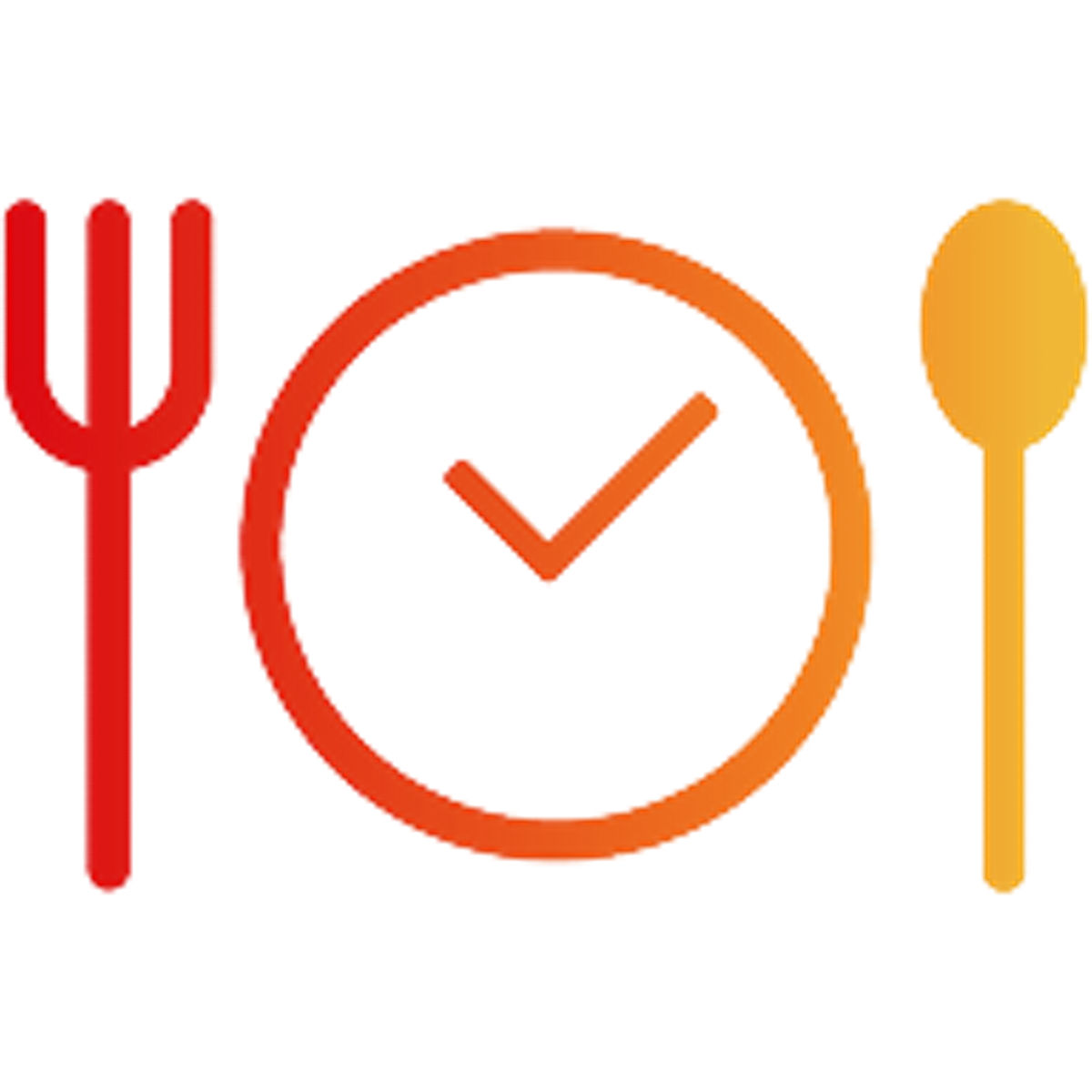 Fork, spoon, and clock