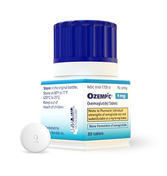 Ozempic® 9 mg pill and bottle