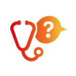 Stethoscope and question mark icon