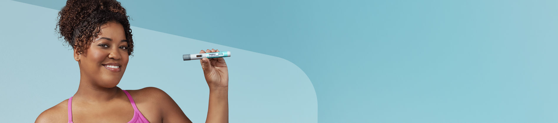Person holding a Wegovy pen