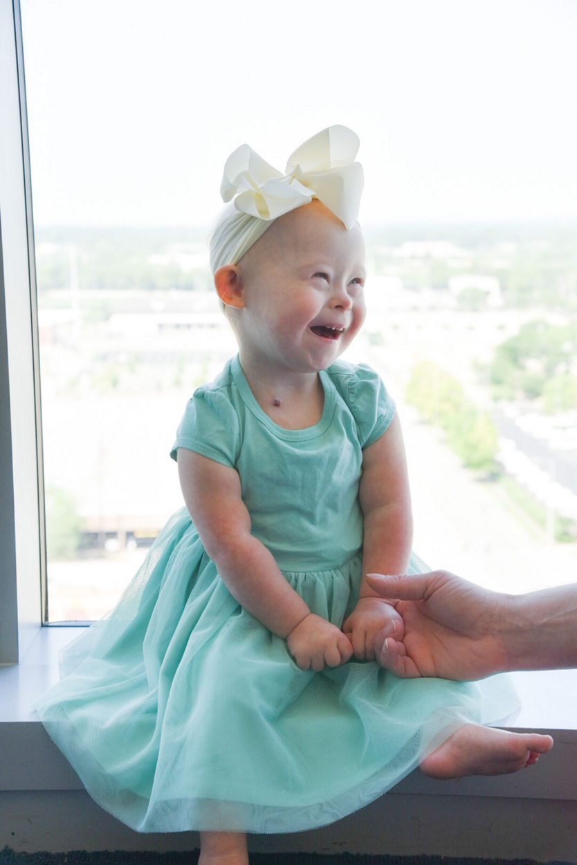 Adalyn, a leukemia patient whose treatment involves platelets