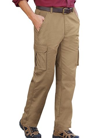 Haband Men's Side Elastic Ripstop Cargo Pants - Blair