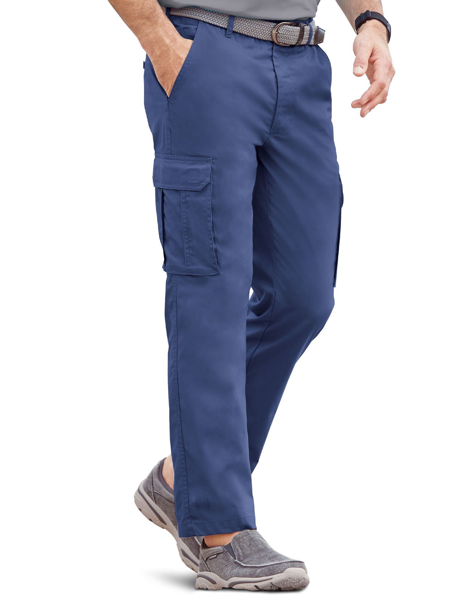 Haband Men's Casual Joe® Stretch Waist Poplin Cargo Pants 