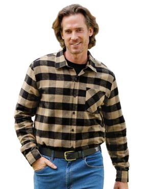 Haband Men’s Tailgater™ Buffalo Plaid Flannel Shirt 