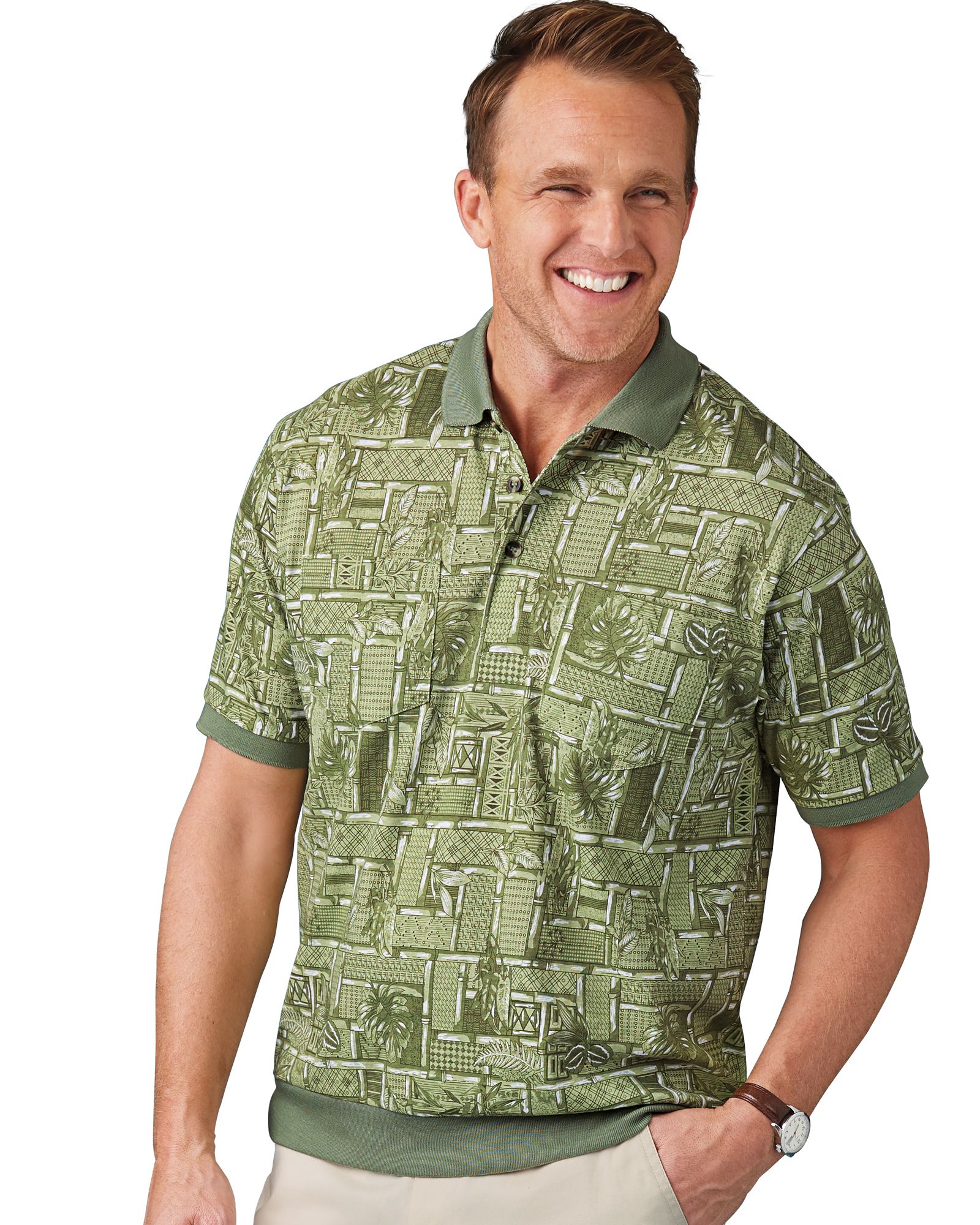 Haband Men’s Banded Bottom Perfect Polo 
