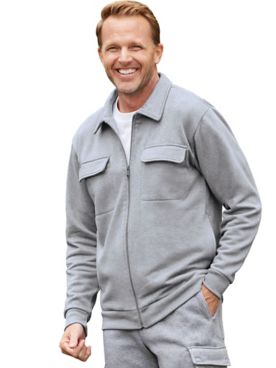 Haband Men’s Full Zip Fleece Shirt Jacket