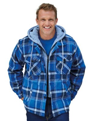 haband men's tailgater sherpa lined flannel jacket