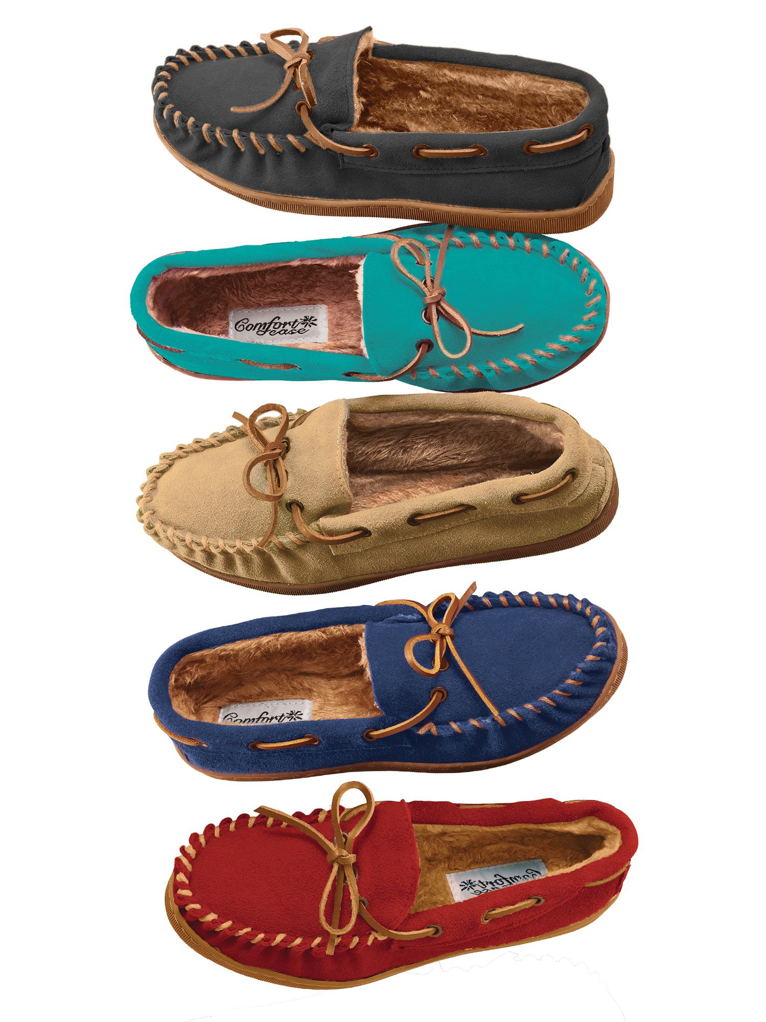 Suede Slipper Moccasins by ComfortEase®