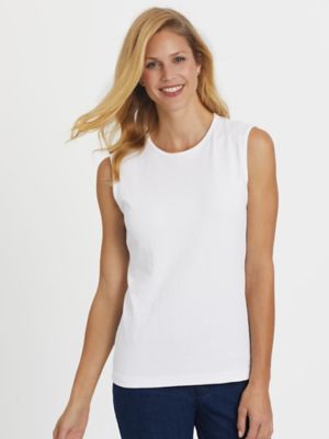 Essentials Women's Plus Essential Knit Tank Top, White 3XL