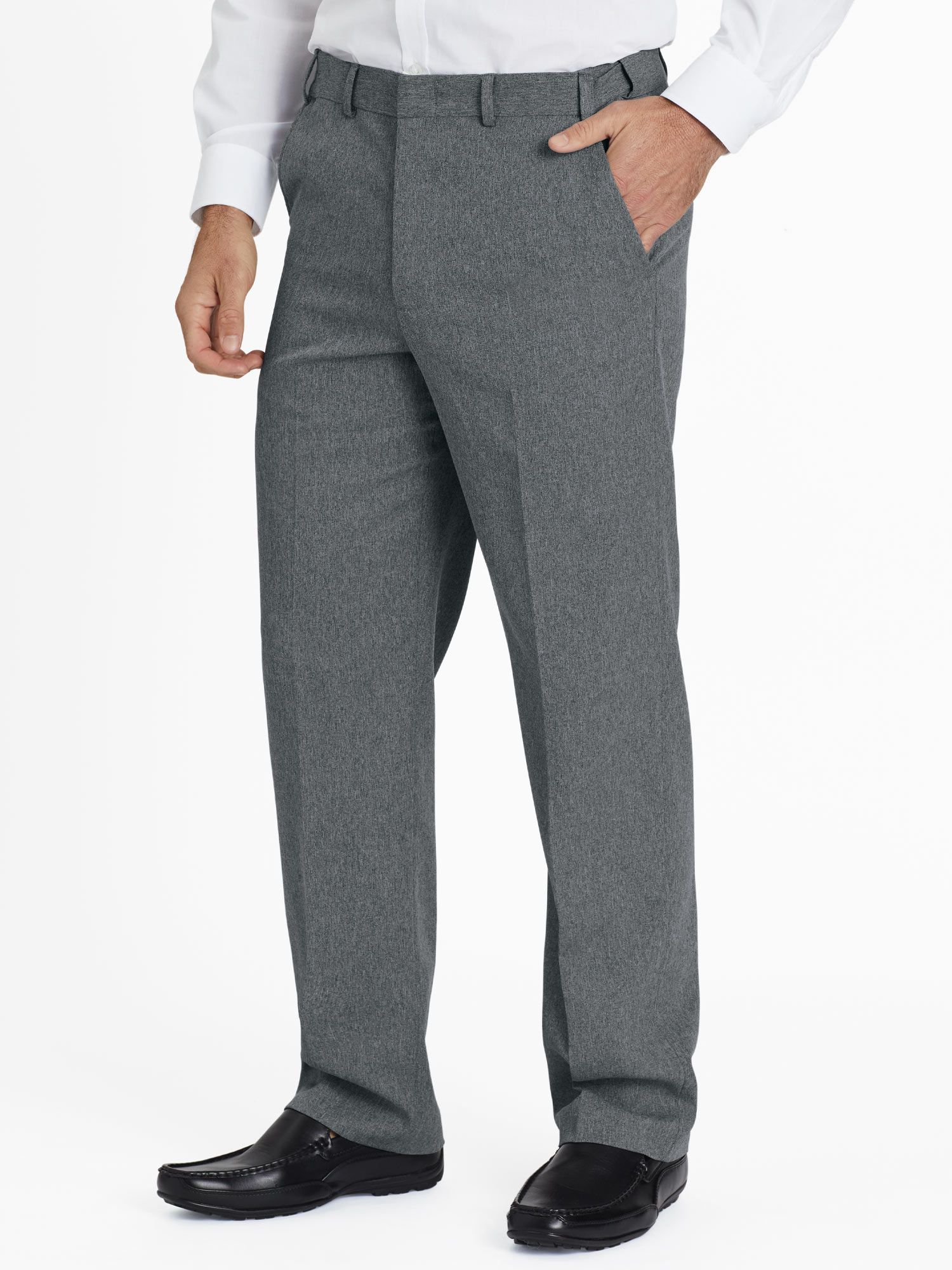 John Blair Signature Adjust-A-Band Relaxed-Fit Gabardine Dress Pants