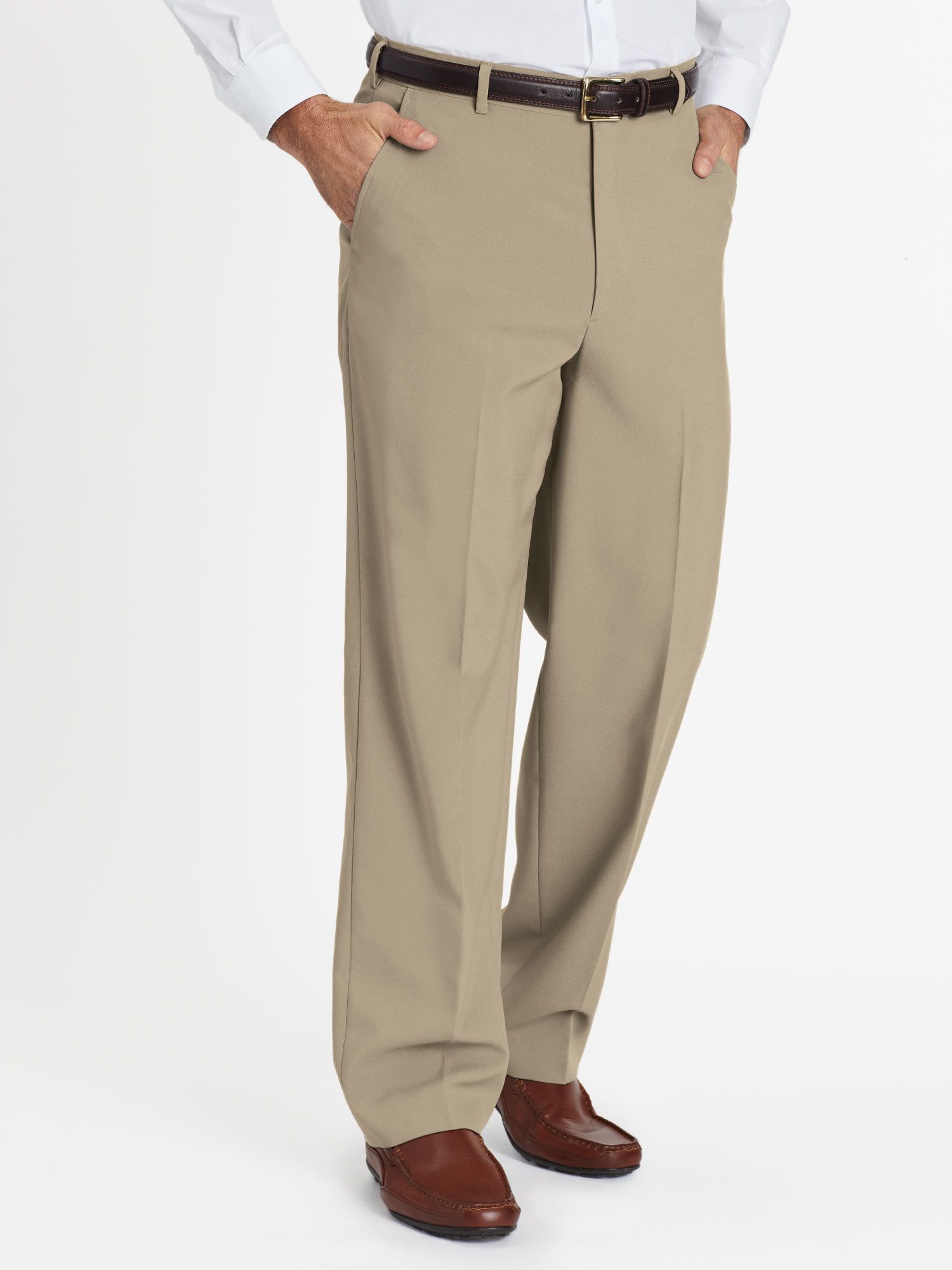 John Blair Signature Relaxed-Fit Plain-Front Dress Pants