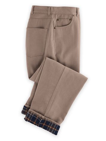 John Blair Relaxed-Fit Flannel-Lined Jeans - Image 2 of 3