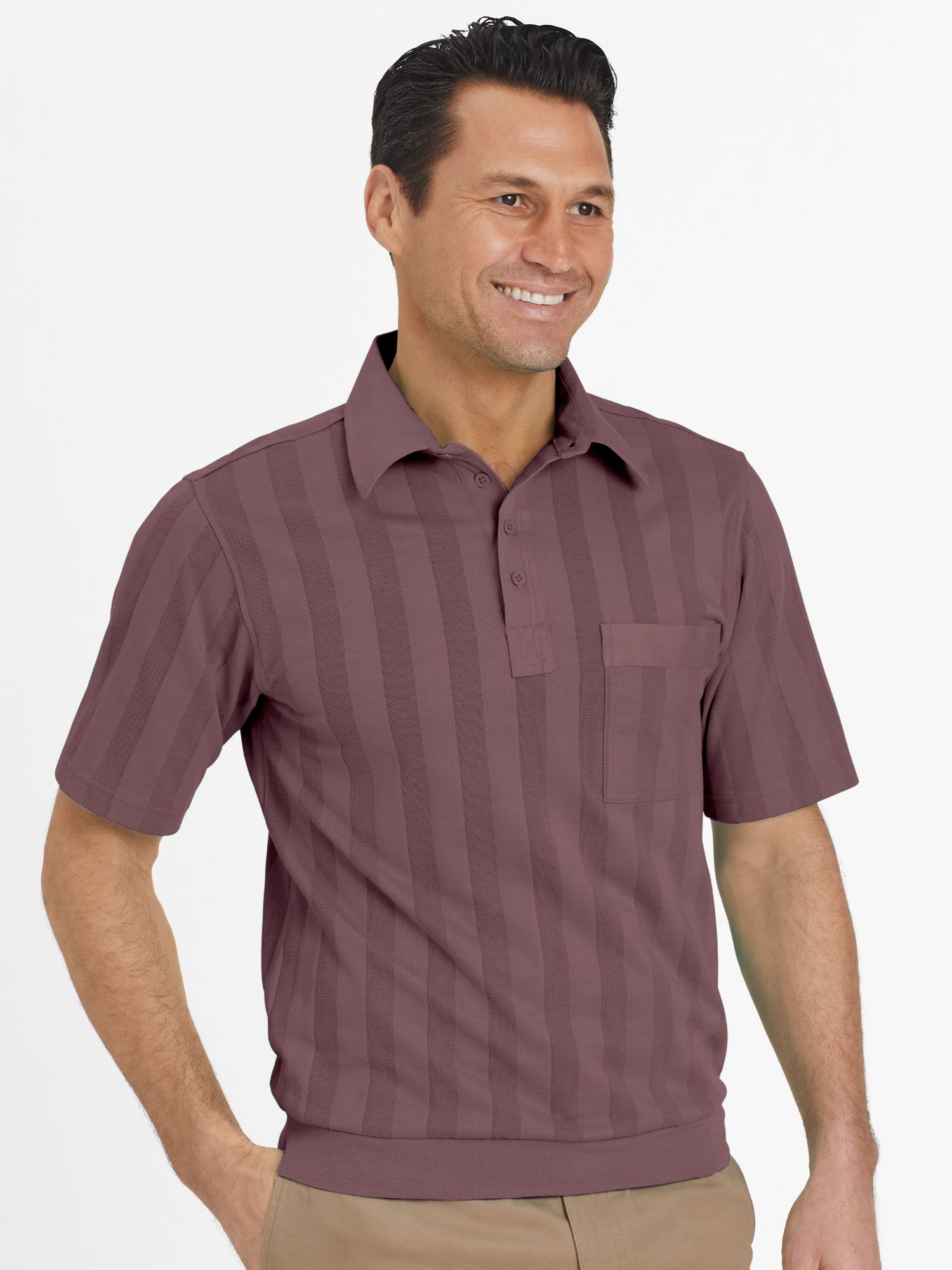 John Blair Short-Sleeve Tone-on-Tone Polo