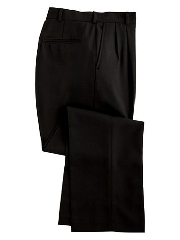 Personal Choice® Poly/Wool Blend Suit Pants - Pleated Front