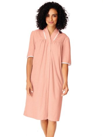Knee-Length Snap-Front Terry Robe - Image 4 of 5