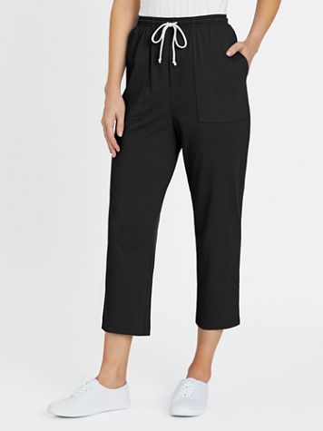 Knit Drawstring Capris - Image 1 of 3