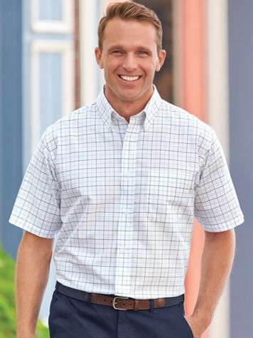 Wrinkle-Resistant Short-Sleeve Oxford Shirt - Image 1 of 1