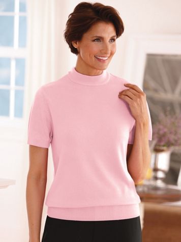 short sleeve cashmere sweater
