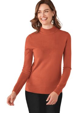 Cashmere-Like Long-Sleeve Sweater