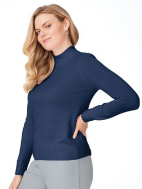 Elisabeth Williams Cashmere-Like Long-Sleeve Sweater