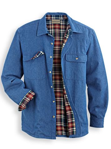 mens fleece lined denim shirt