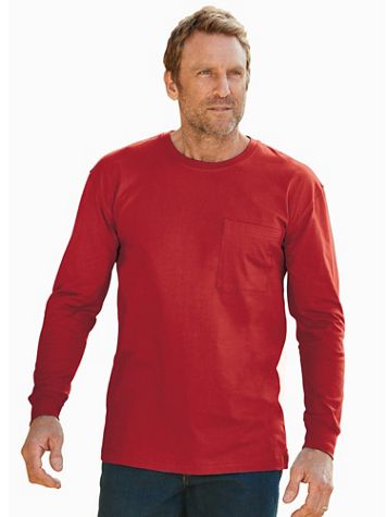 John Blair Everyday Jersey Knit Long-Sleeve Pocket Tee - Image 1 of 13